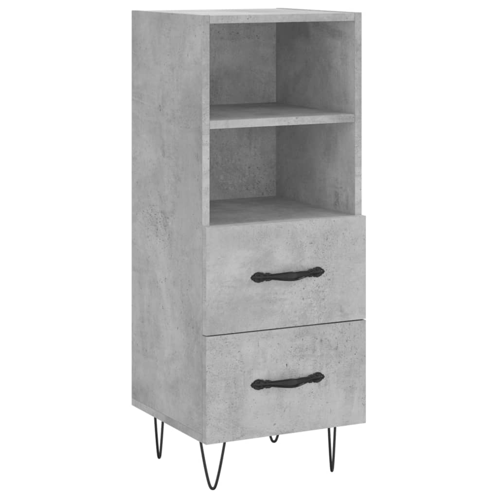 Sideboard Concrete Grey 34.5x34x90 cm Engineered Wood