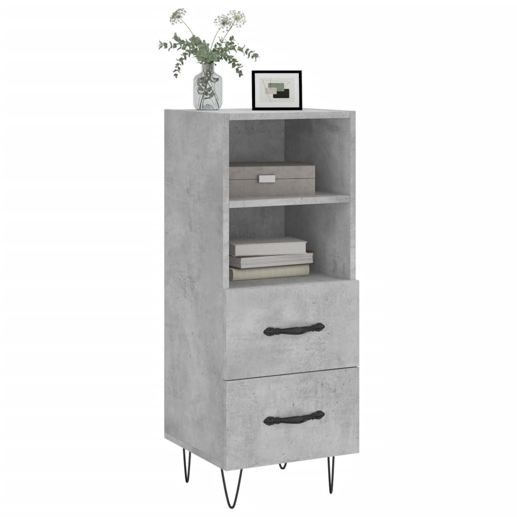 Sideboard Concrete Grey 34.5x34x90 cm Engineered Wood