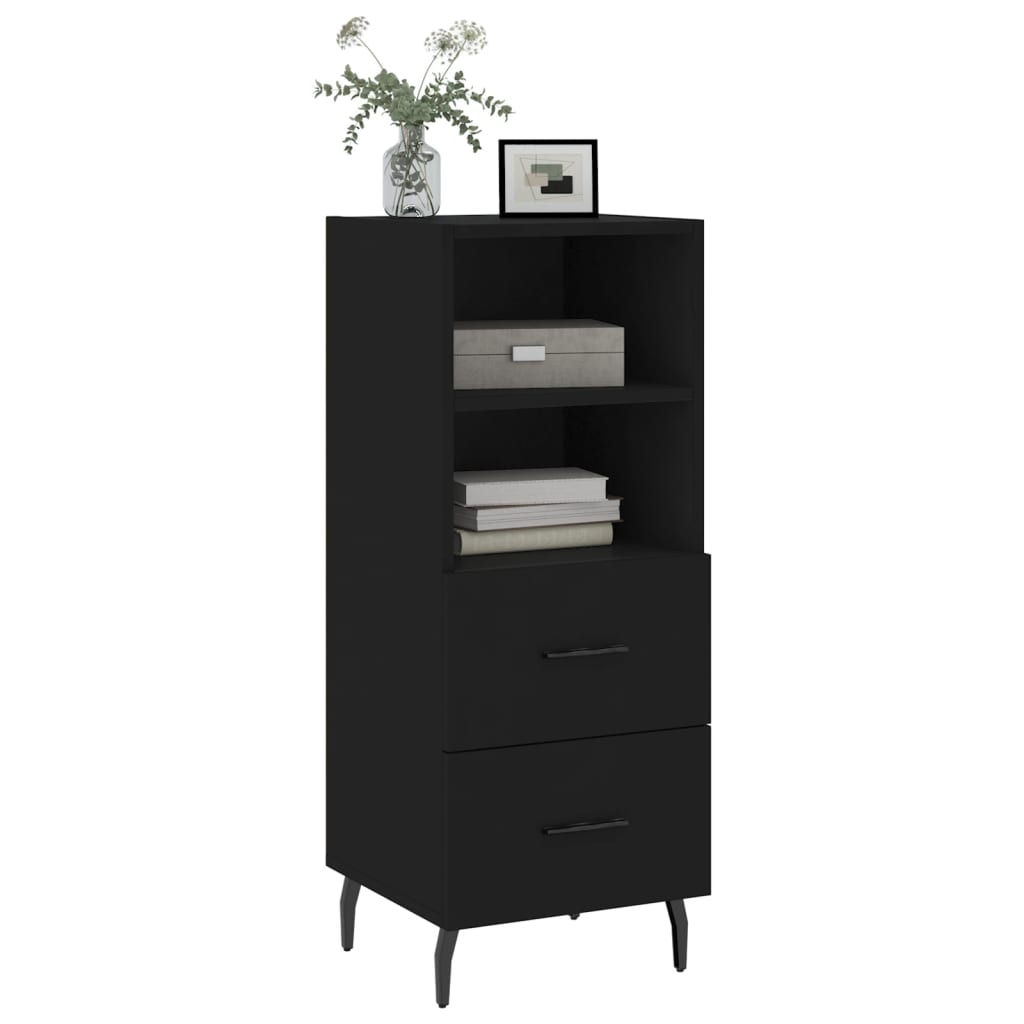 Sideboard Black 34.5x34x90 cm Engineered Wood