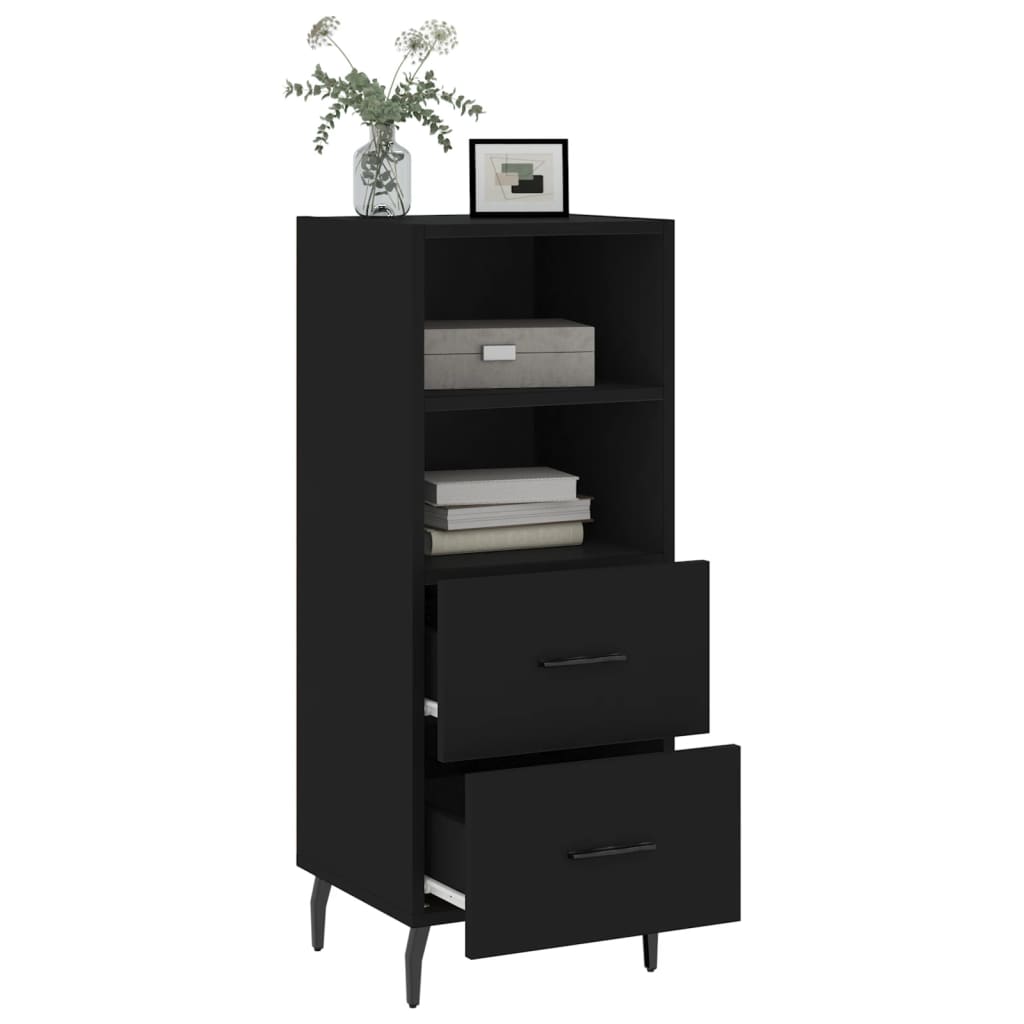 Sideboard Black 34.5x34x90 cm Engineered Wood