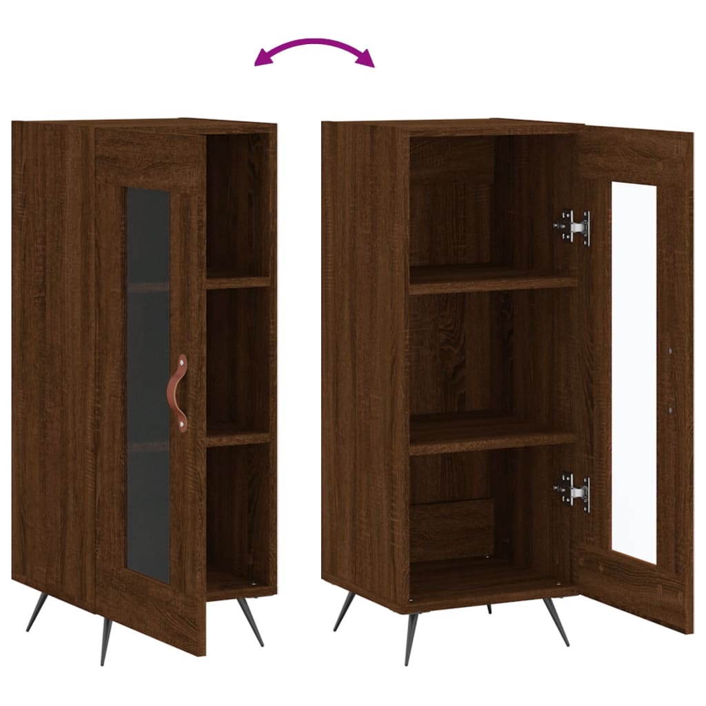 Sideboard Brown Oak 34.5x34x90 cm Engineered Wood