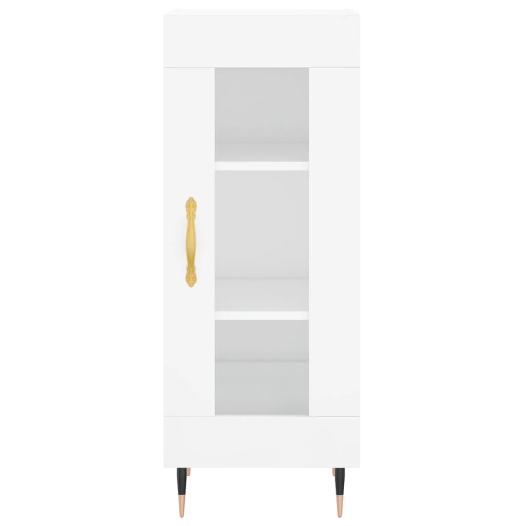 Sideboard High Gloss White 34.5x34x90 cm Engineered Wood
