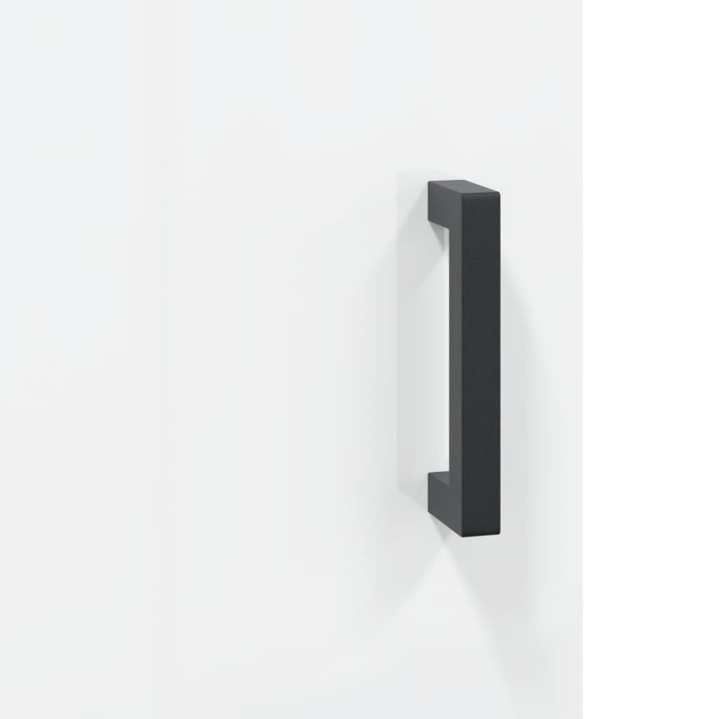 Sideboard High Gloss White 34.5x34x90 cm Engineered Wood