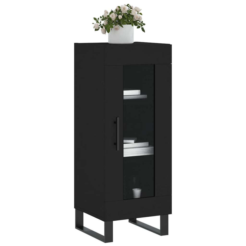 Sideboard Black 34.5x34x90 cm Engineered Wood