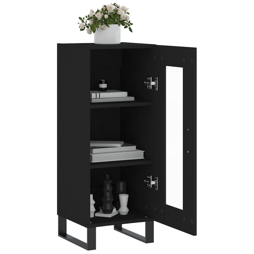 Sideboard Black 34.5x34x90 cm Engineered Wood