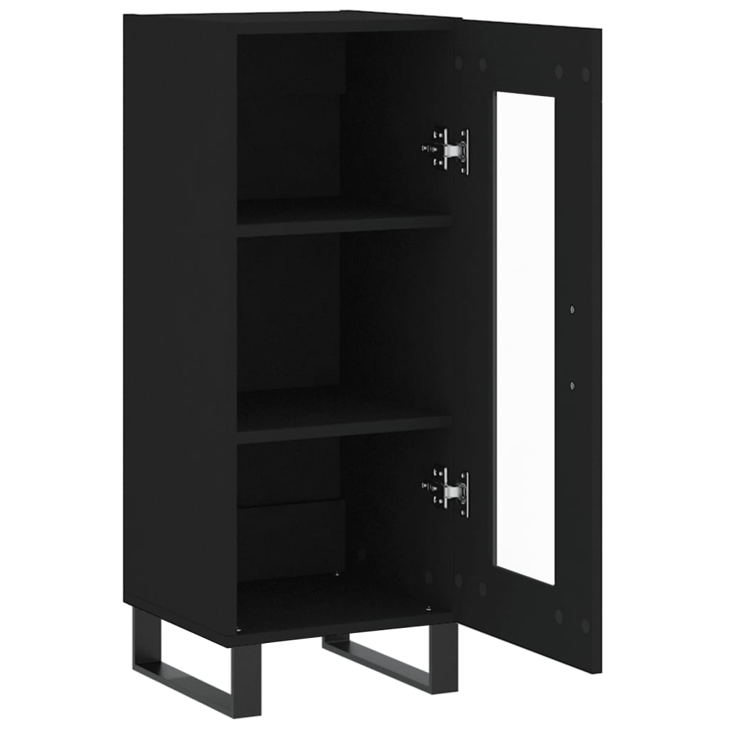 Sideboard Black 34.5x34x90 cm Engineered Wood