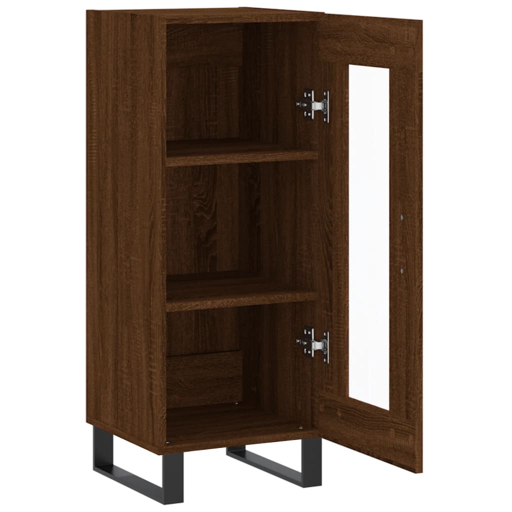 Sideboard Brown Oak 34.5x34x90 cm Engineered Wood