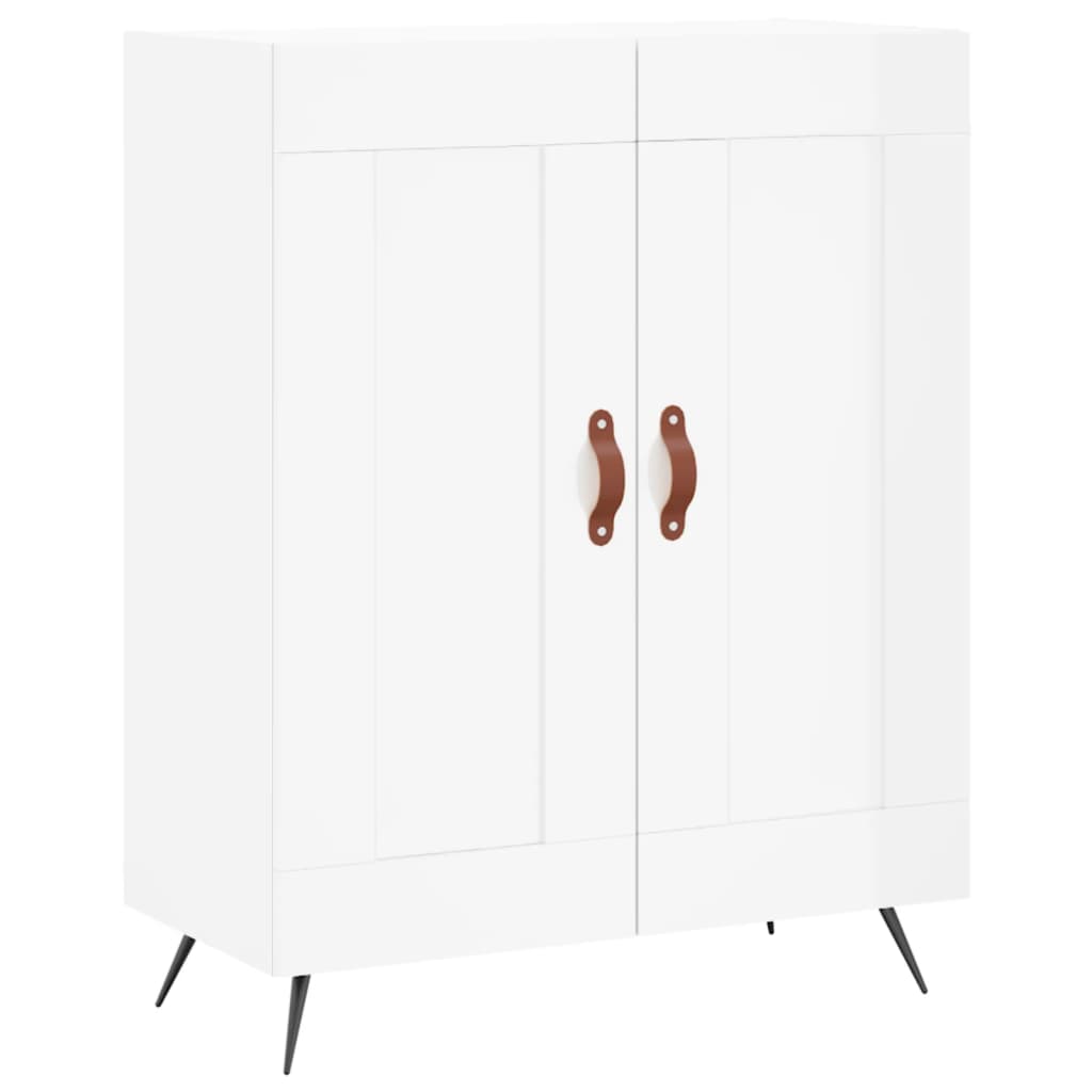 Sideboard High Gloss White 69.5x34x90 cm Engineered Wood