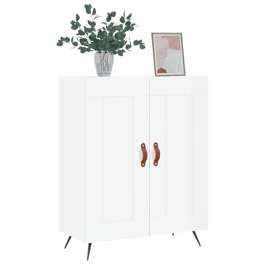 Sideboard High Gloss White 69.5x34x90 cm Engineered Wood