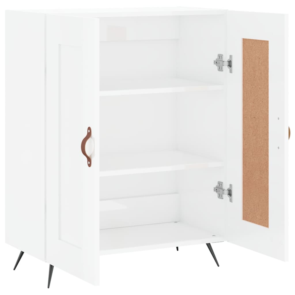 Sideboard High Gloss White 69.5x34x90 cm Engineered Wood