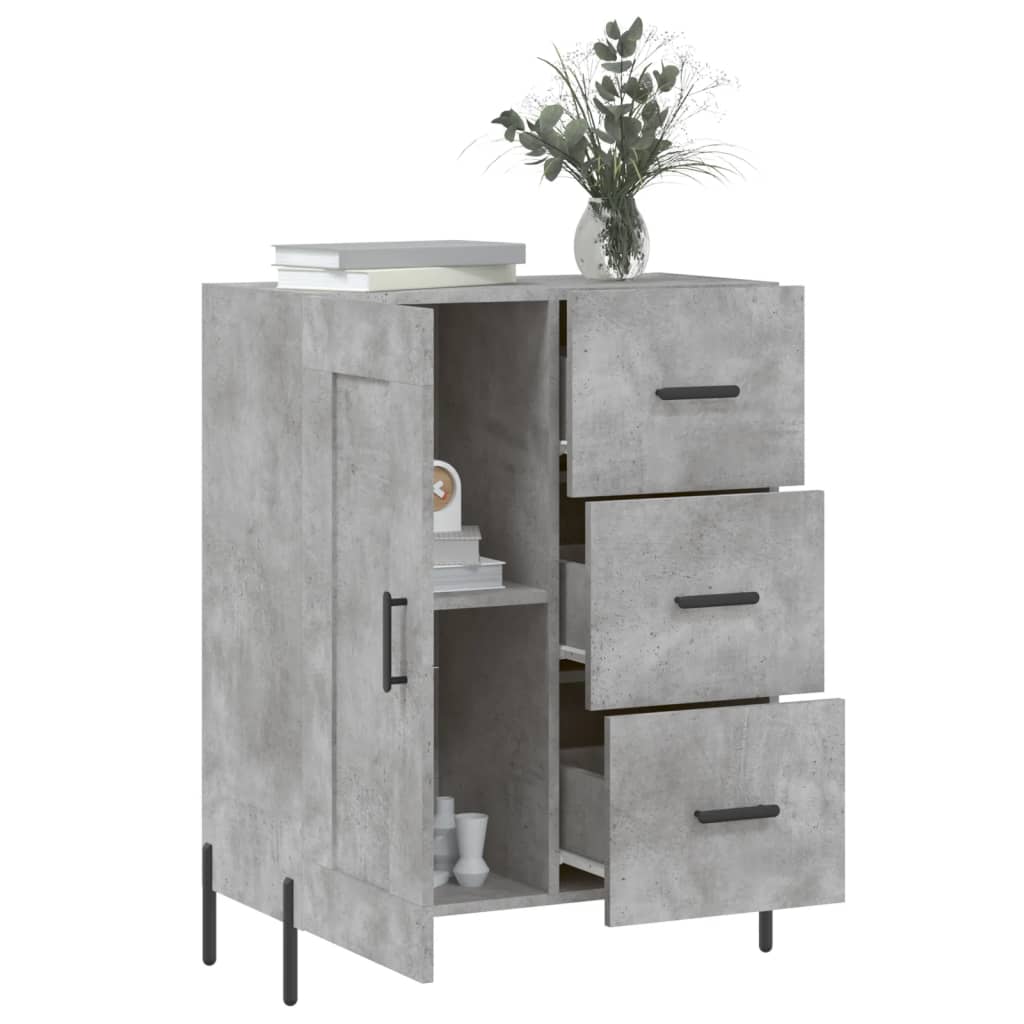 Sideboard Concrete Grey 69.5x34x90 cm Engineered Wood