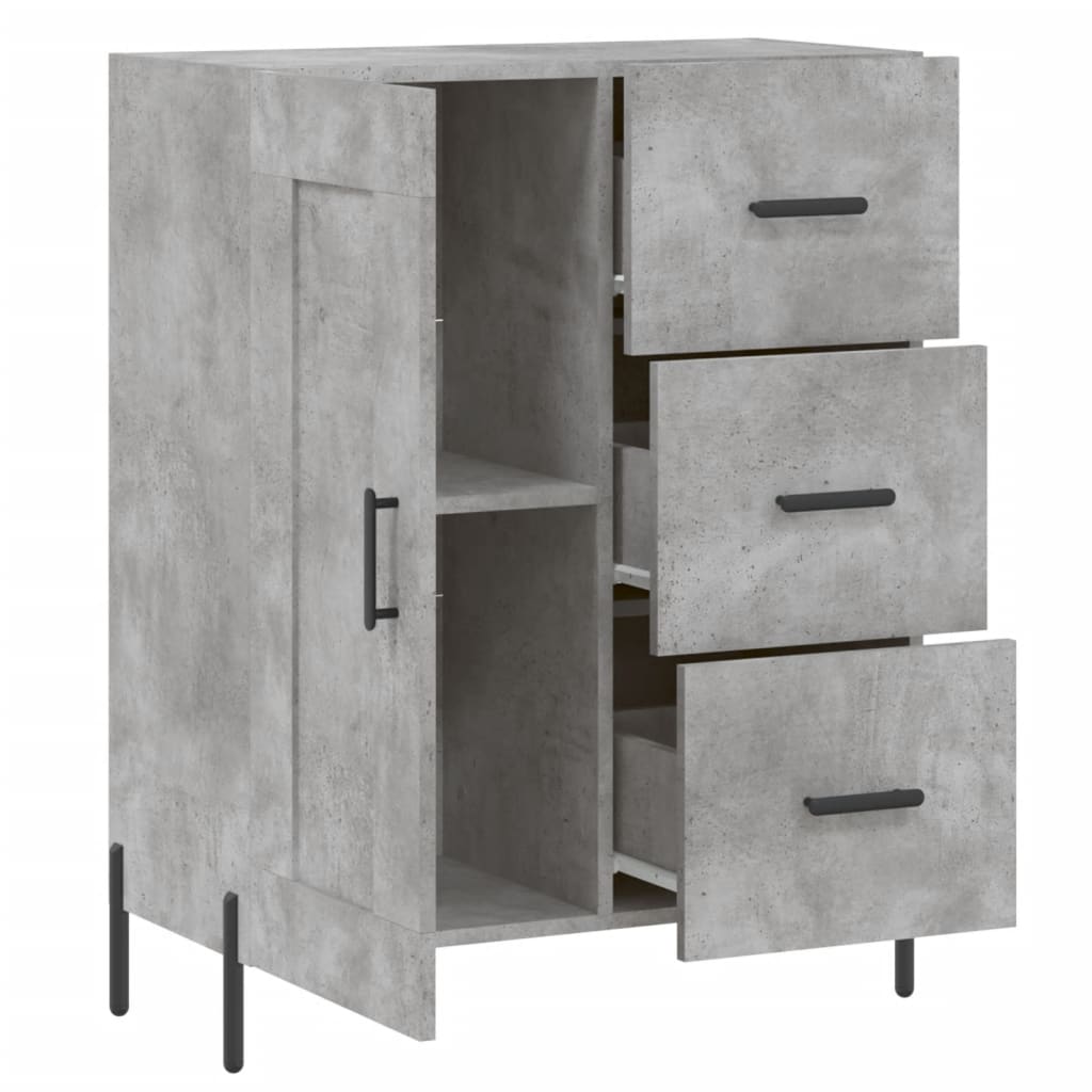 Sideboard Concrete Grey 69.5x34x90 cm Engineered Wood
