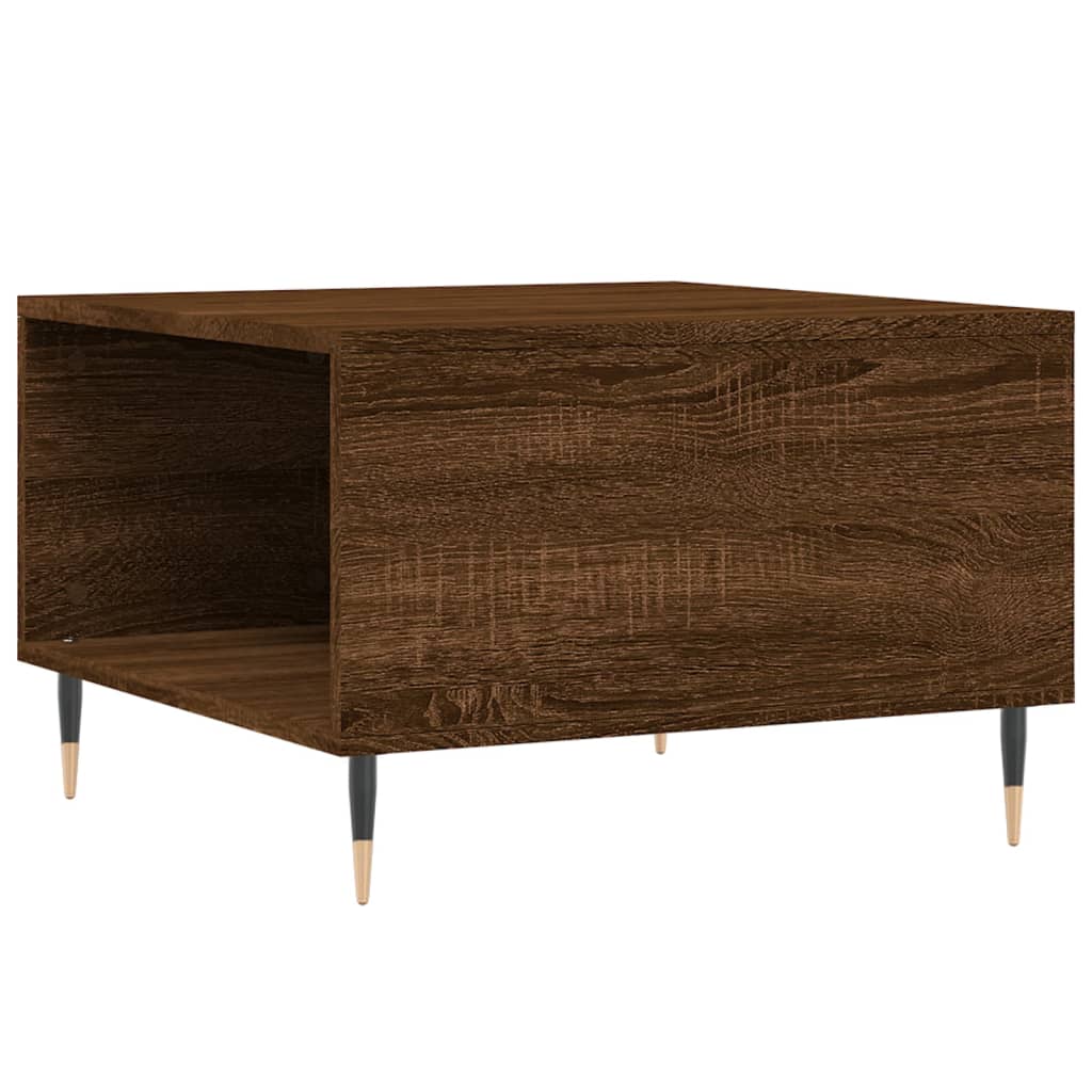 Coffee Table Brown Oak 55x55x36.5 cm Engineered Wood