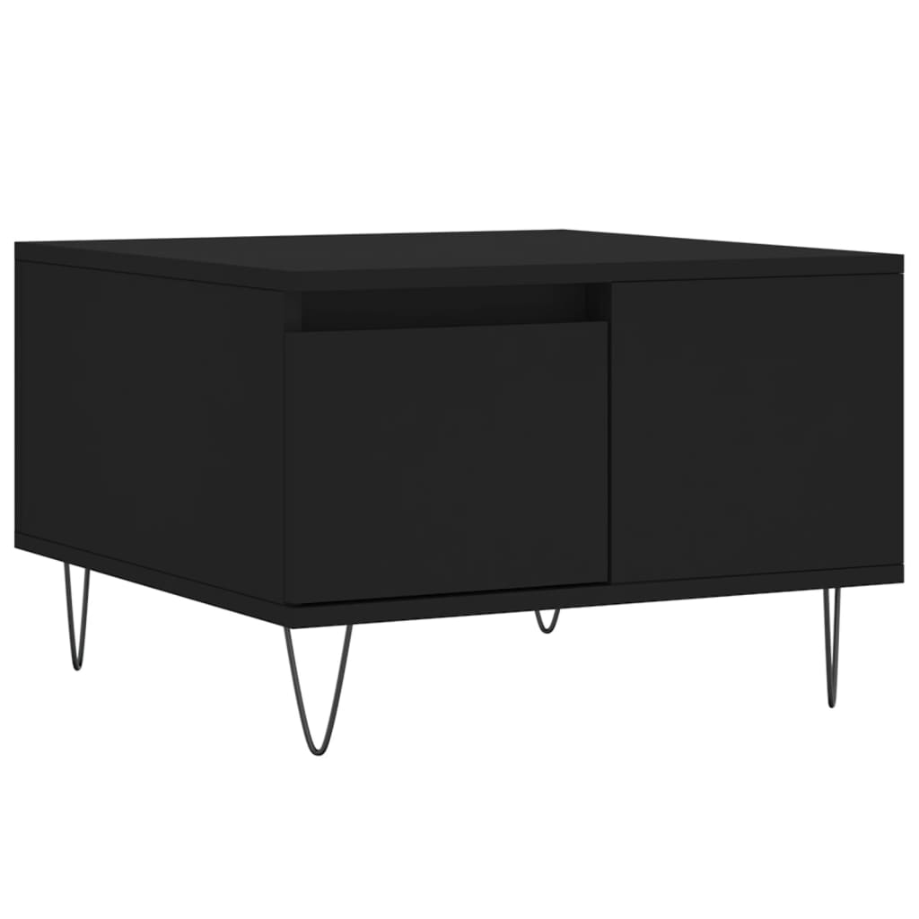 Coffee Table Black 55x55x36.5 cm Engineered Wood