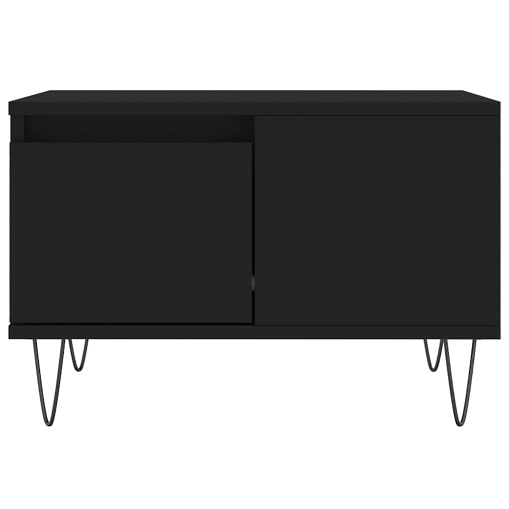 Coffee Table Black 55x55x36.5 cm Engineered Wood