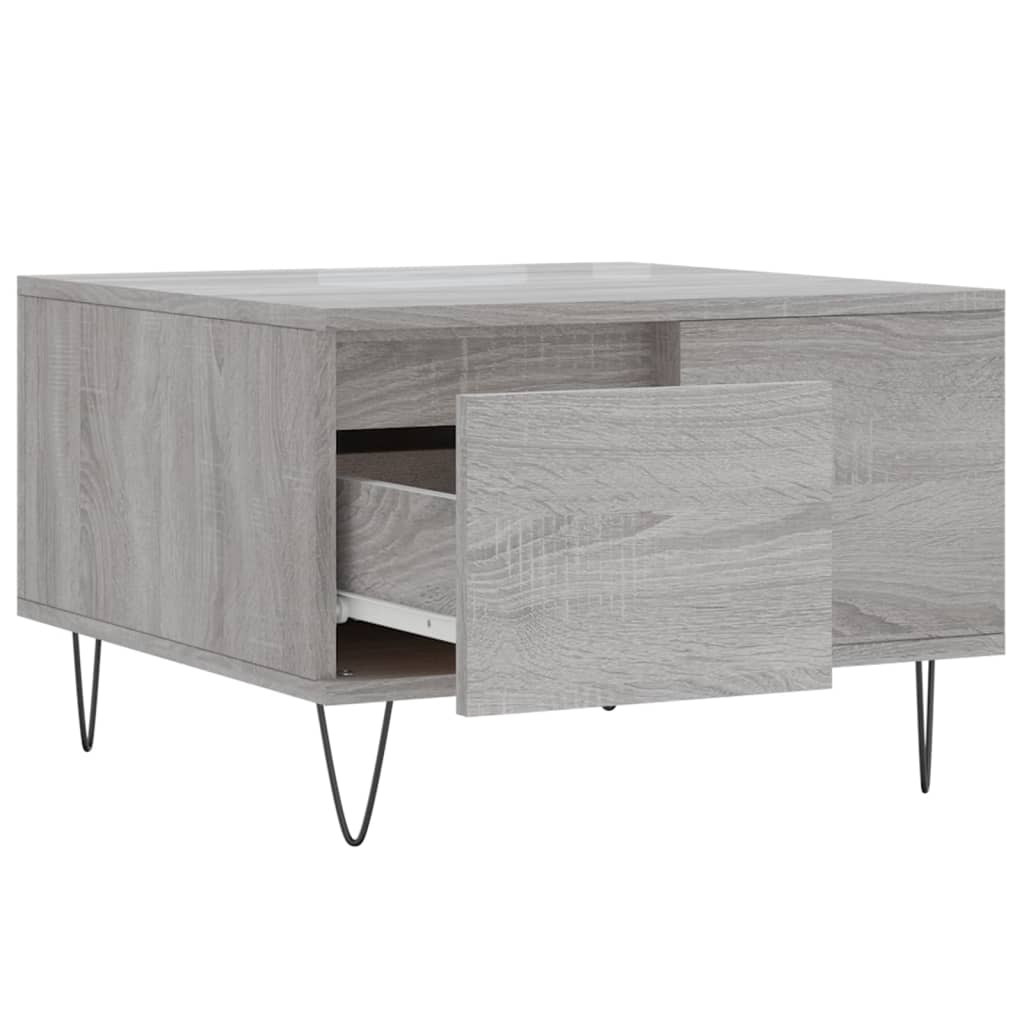 Coffee Table Grey Sonoma 55x55x36.5 cm Engineered Wood