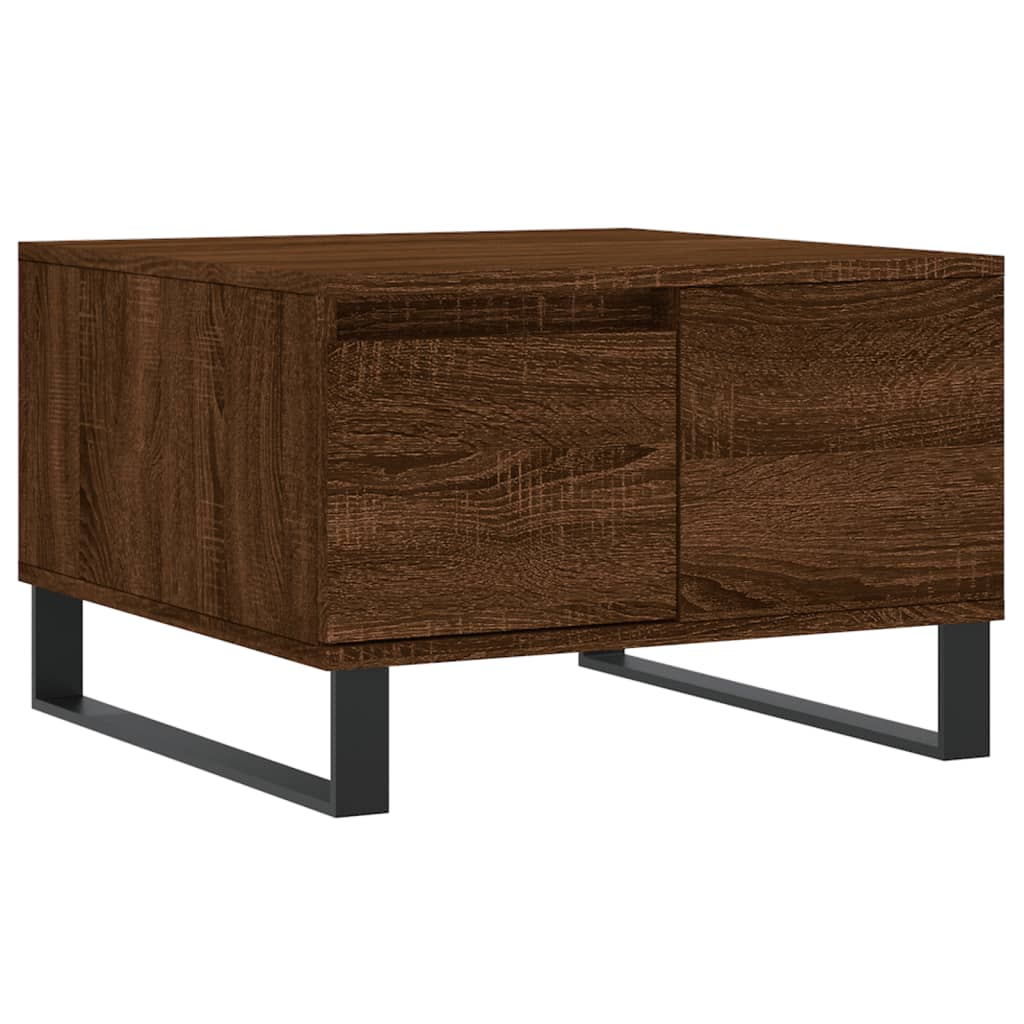 Coffee Table Brown Oak 55x55x36.5 cm Engineered Wood