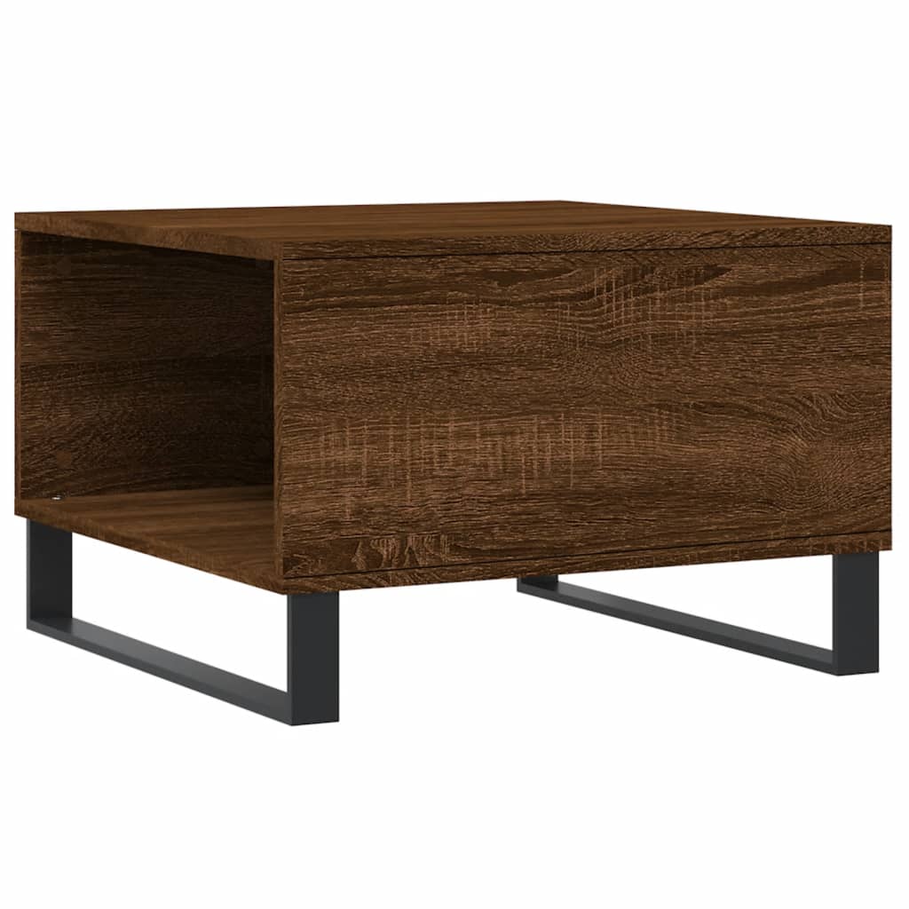 Coffee Table Brown Oak 55x55x36.5 cm Engineered Wood