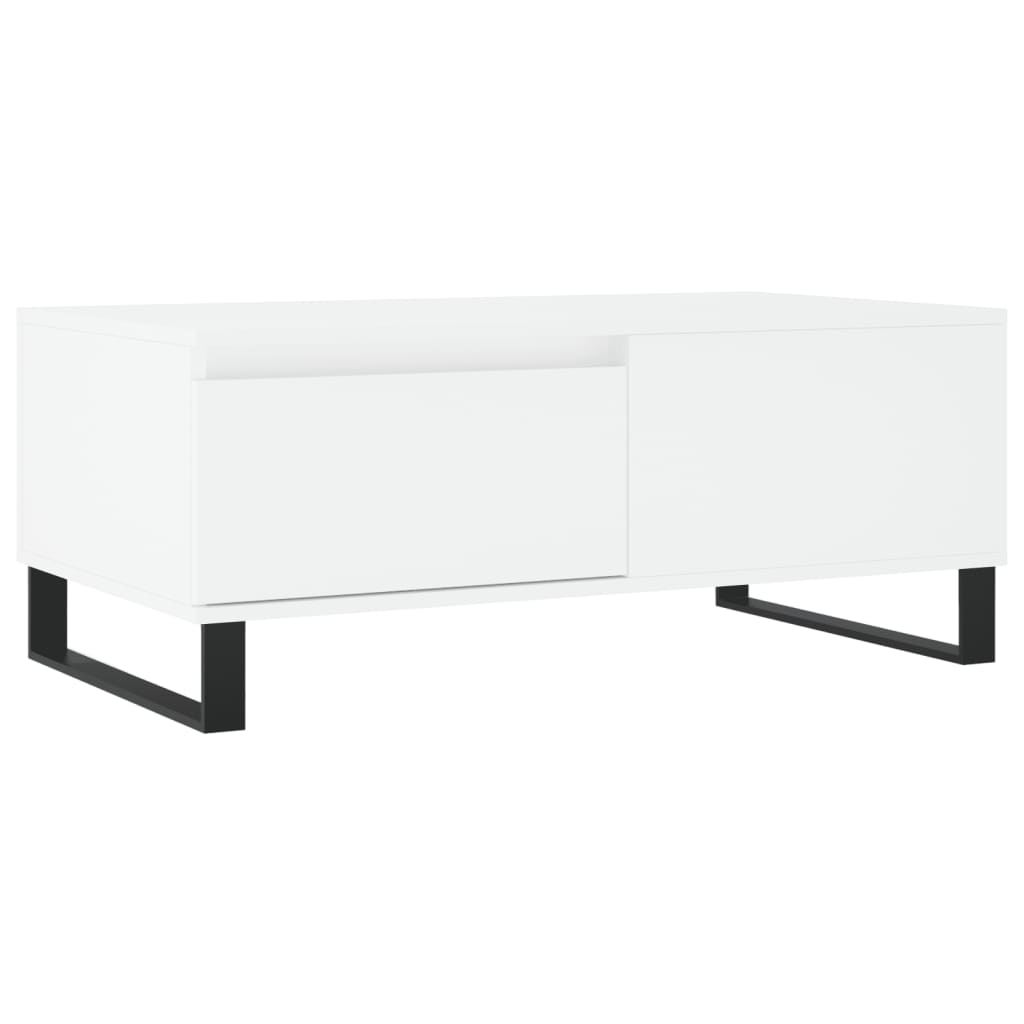 Coffee Table White 90x50x36.5 cm Engineered Wood