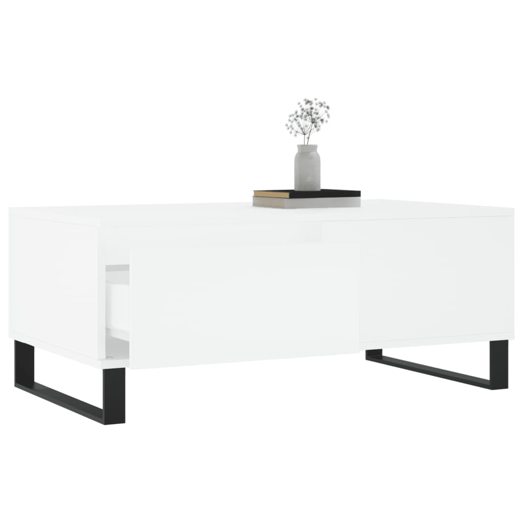 Coffee Table White 90x50x36.5 cm Engineered Wood