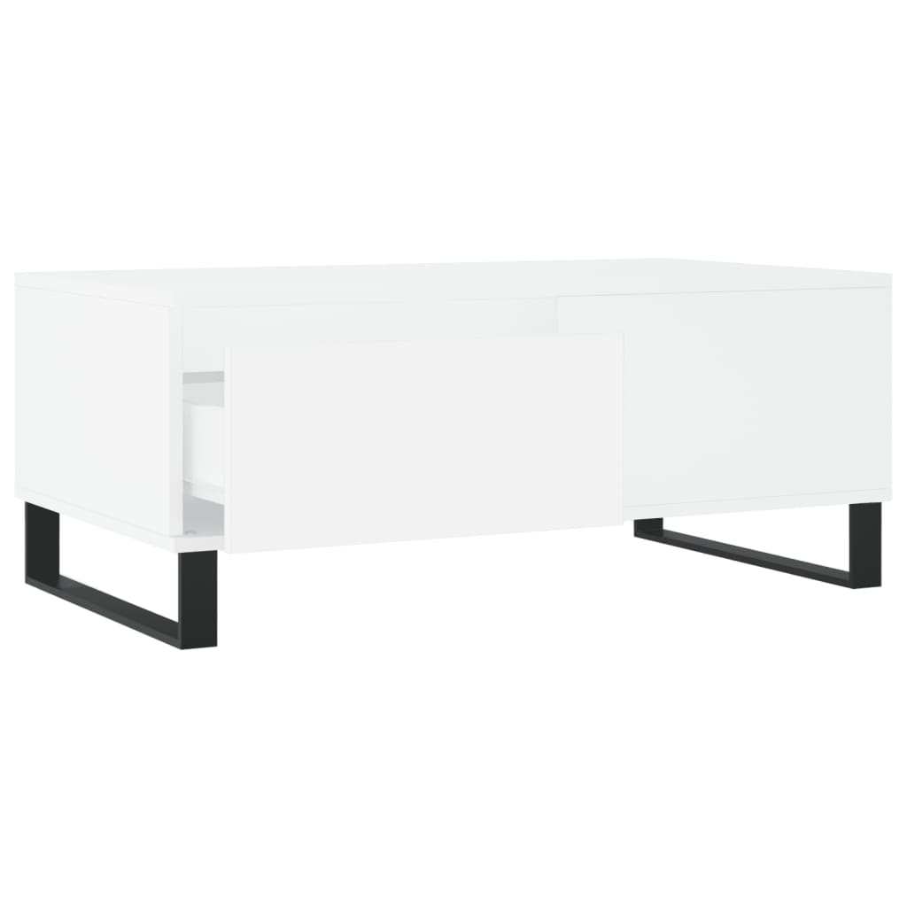 Coffee Table White 90x50x36.5 cm Engineered Wood