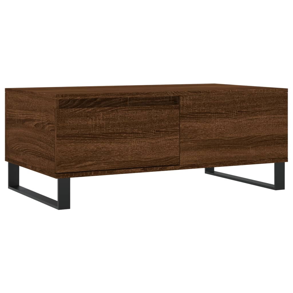 Coffee Table Brown Oak 90x50x36.5 cm Engineered Wood