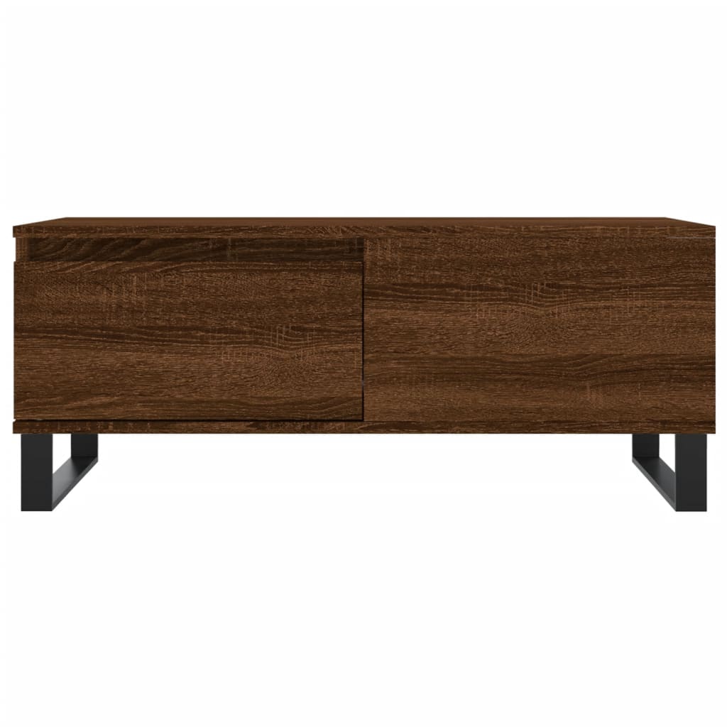Coffee Table Brown Oak 90x50x36.5 cm Engineered Wood