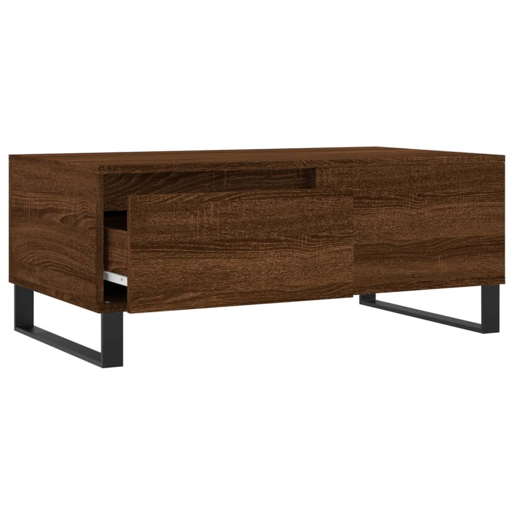 Coffee Table Brown Oak 90x50x36.5 cm Engineered Wood