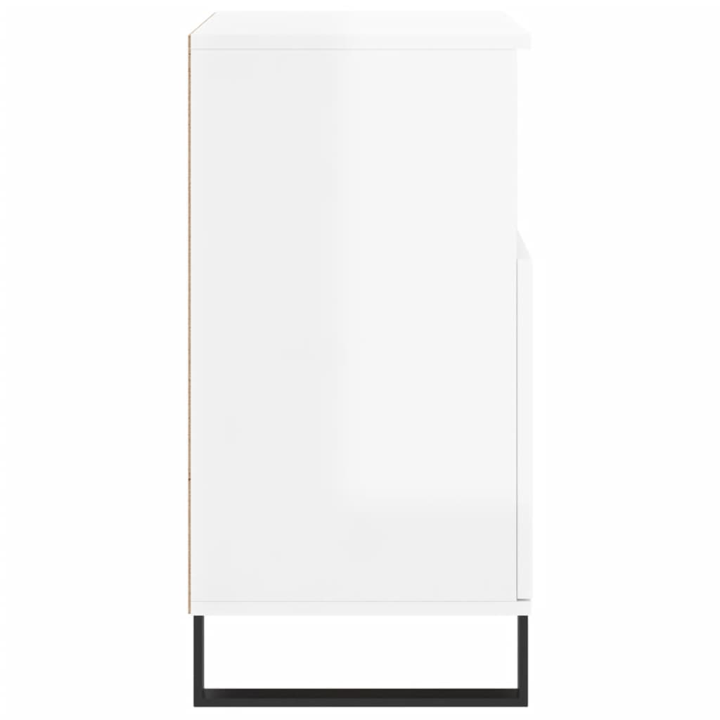 Sideboard High Gloss White 60x35x70 cm Engineered Wood