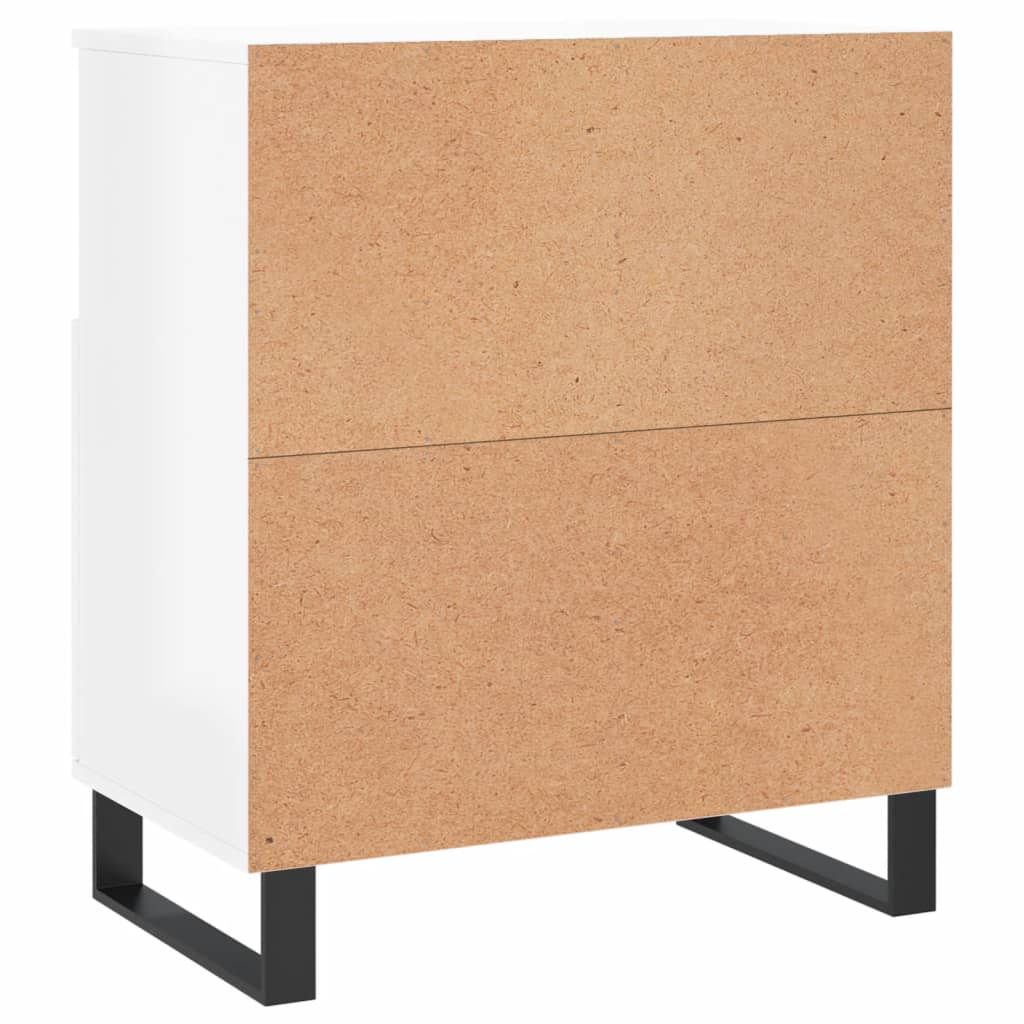 Sideboard High Gloss White 60x35x70 cm Engineered Wood