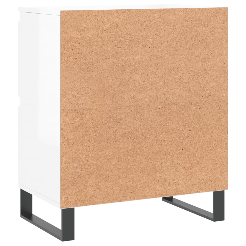 Sideboard High Gloss White 60x35x70 cm Engineered Wood