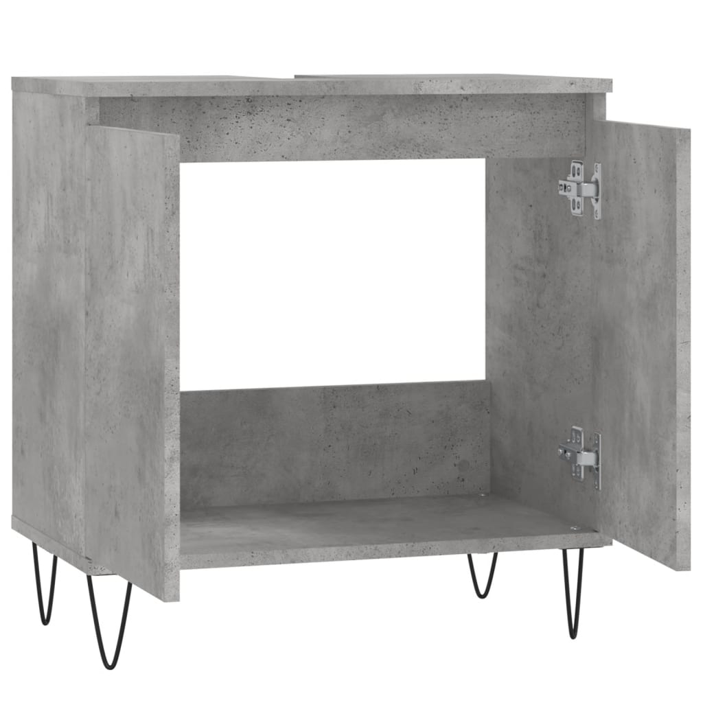 Bathroom Cabinet Concrete Grey 58x33x60 cm Engineered Wood