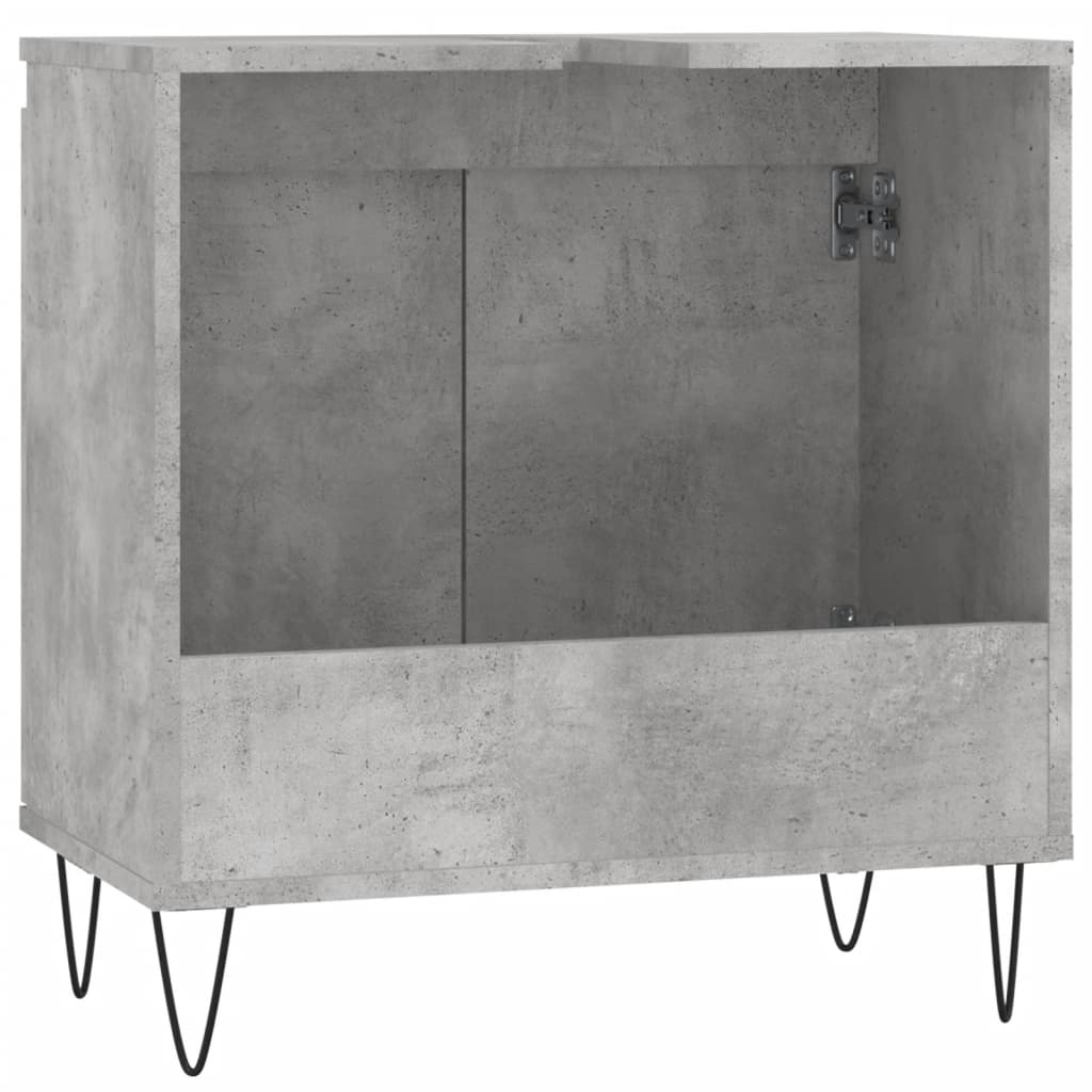 Bathroom Cabinet Concrete Grey 58x33x60 cm Engineered Wood