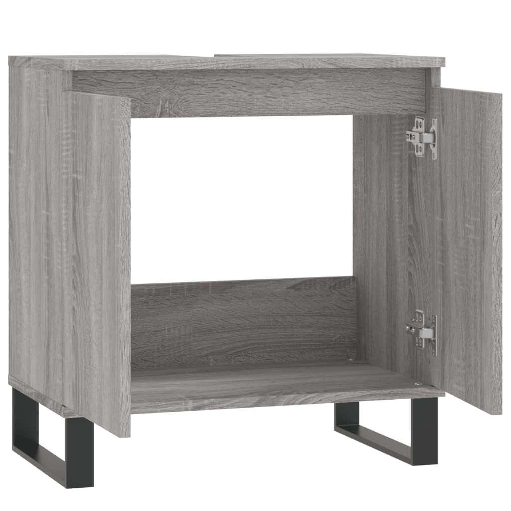 Bathroom Cabinet Grey Sonoma 58x33x60 cm Engineered Wood