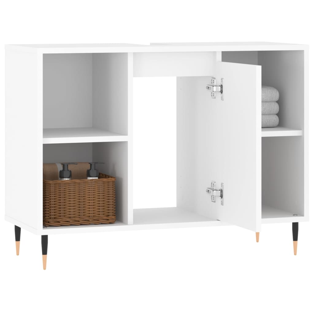 Bathroom Cabinet White 80x33x60 cm Engineered Wood