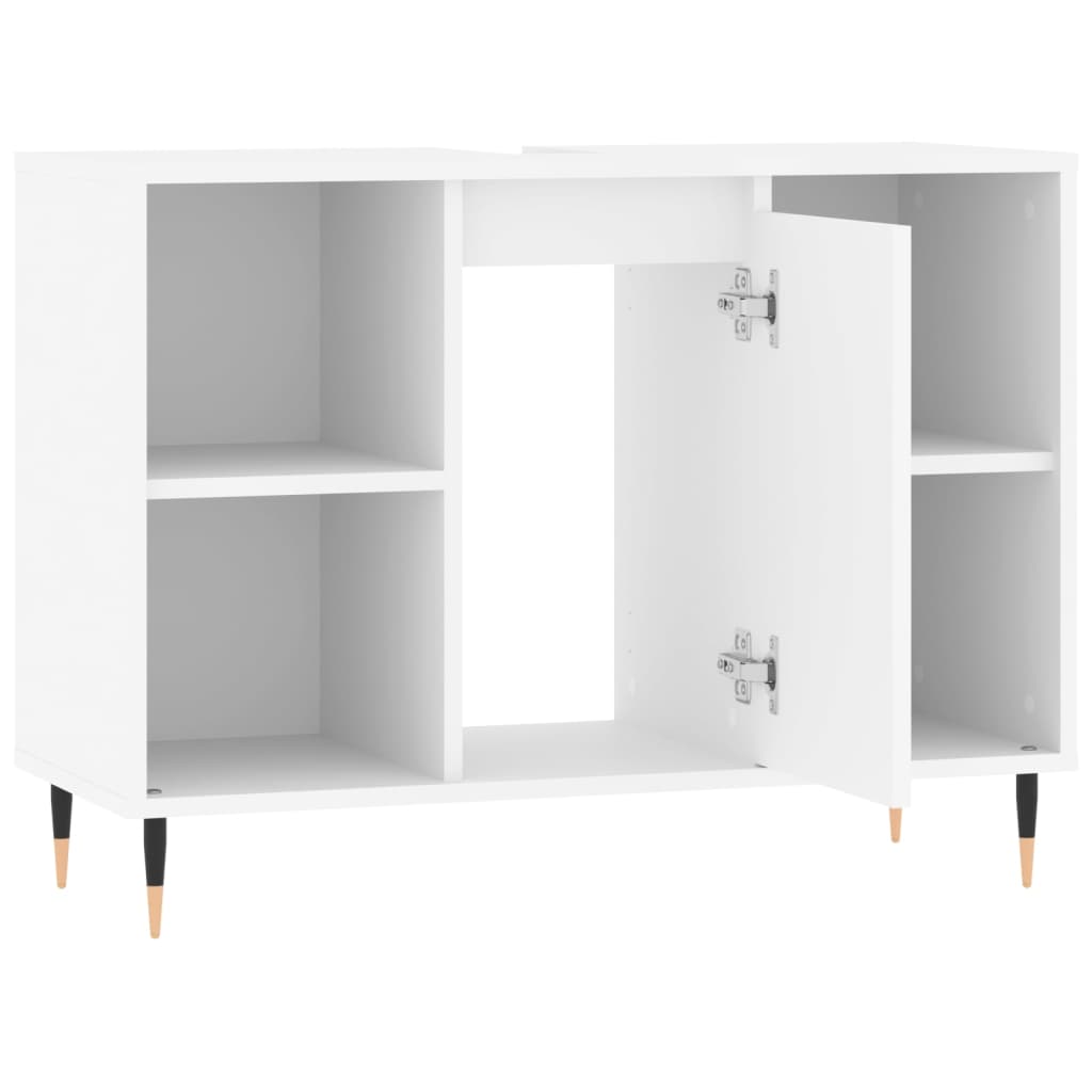 Bathroom Cabinet White 80x33x60 cm Engineered Wood