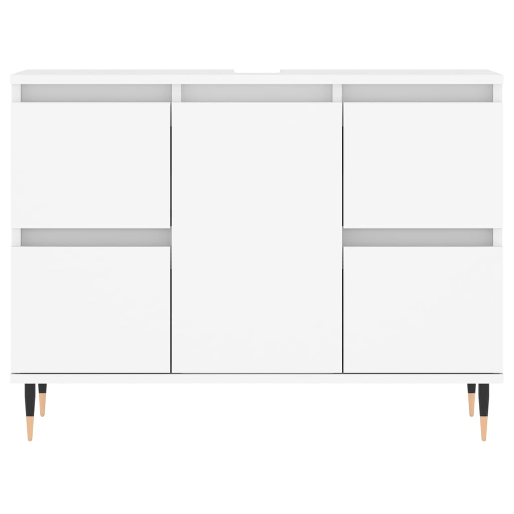 Bathroom Cabinet White 80x33x60 cm Engineered Wood