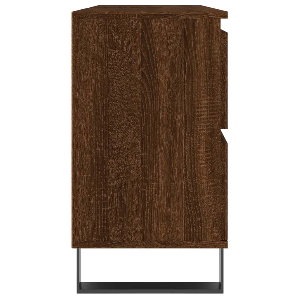 Bathroom Cabinet Brown Oak 80x33x60 cm Engineered Wood