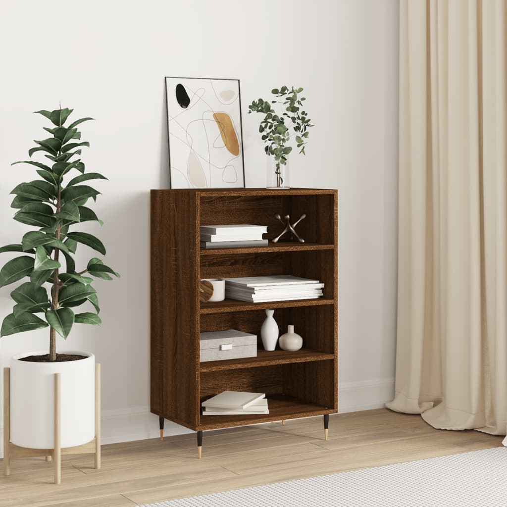 Highboard Brown Oak 57x35x90 cm Engineered Wood