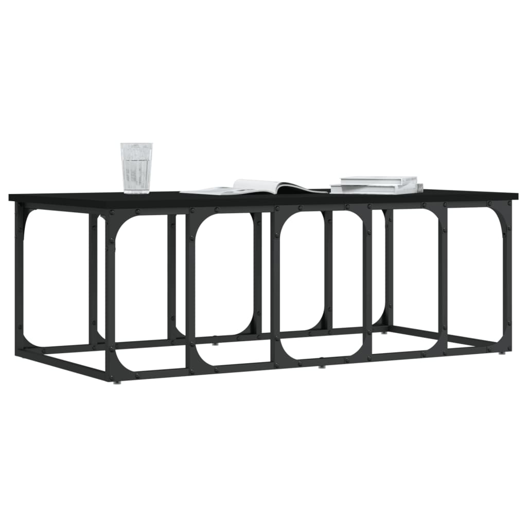Coffee Table Black 100x50x35.5 cm Engineered Wood