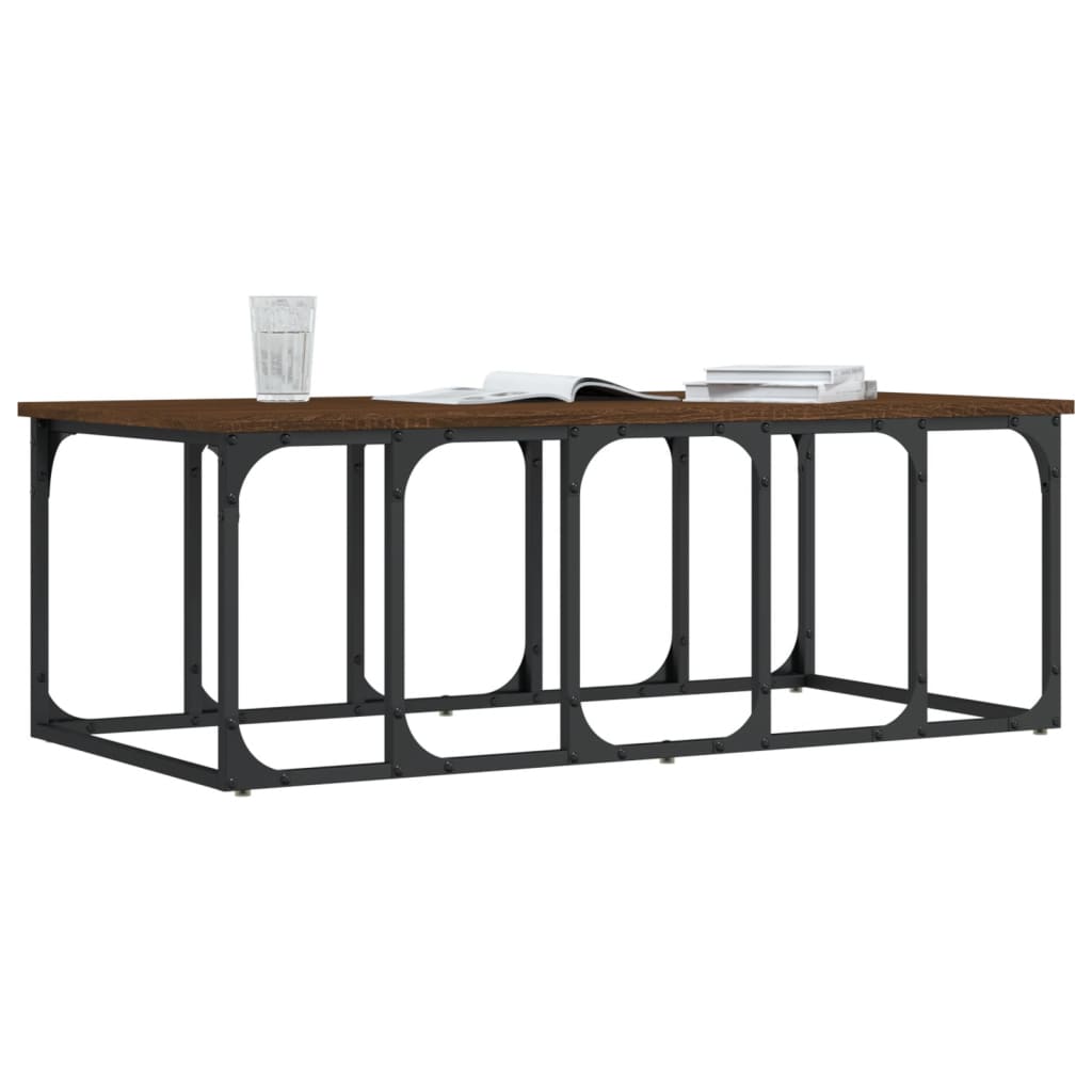 Coffee Table Brown Oak 100x50x35.5 cm Engineered Wood
