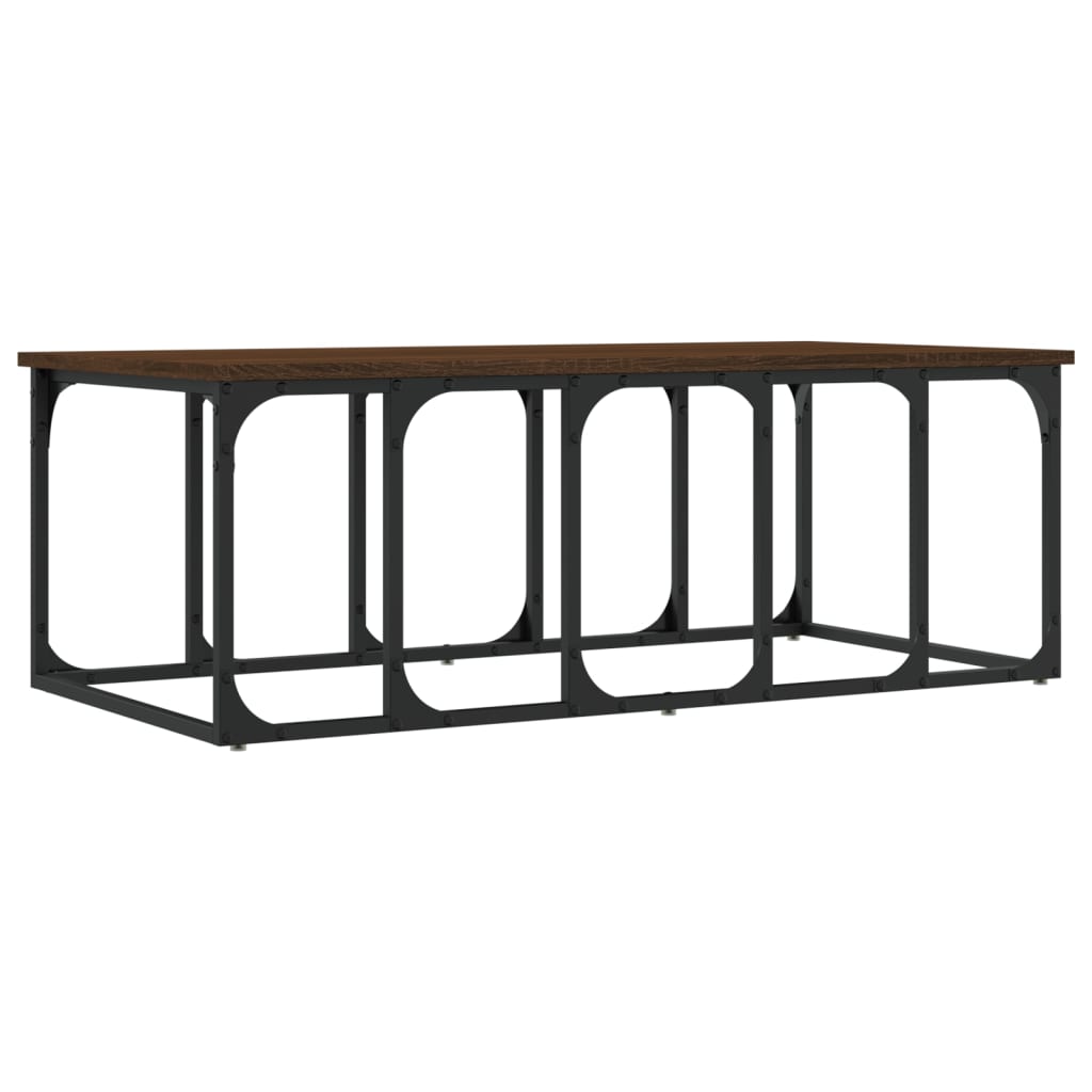 Coffee Table Brown Oak 100x50x35.5 cm Engineered Wood