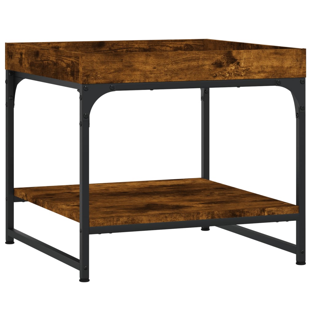 Coffee Table Smoked Oak 49.5x49.5x45 cm Engineered Wood