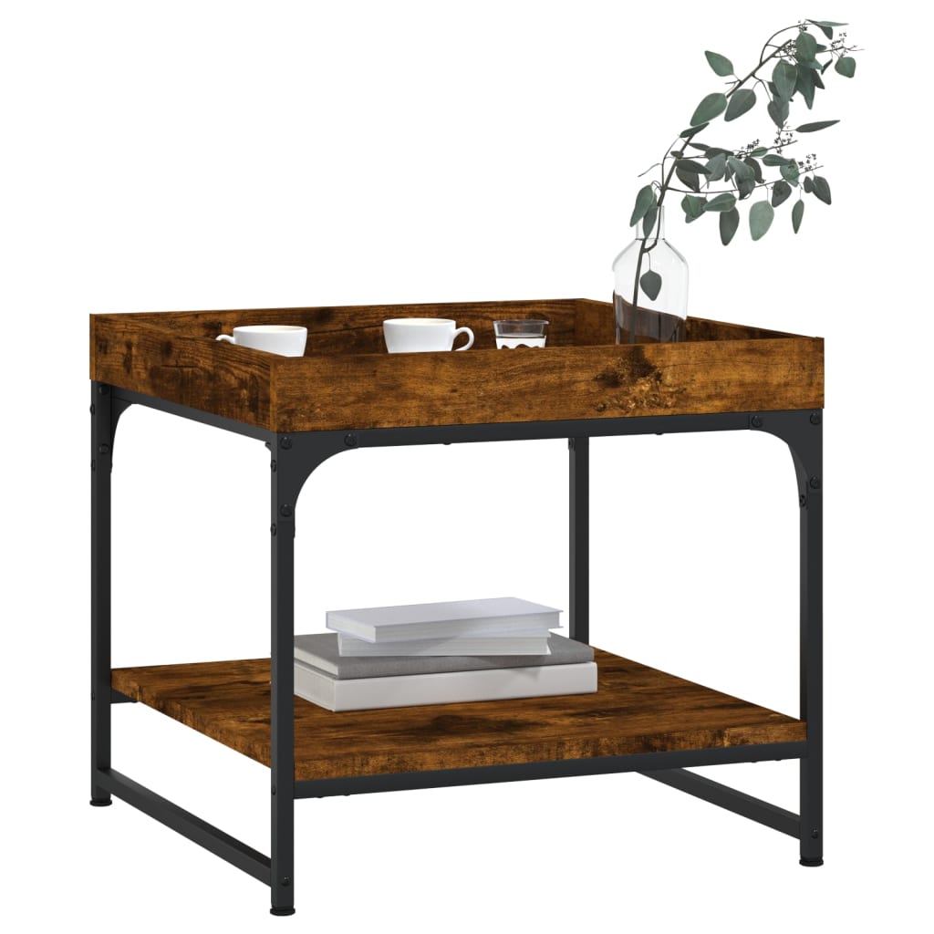 Coffee Table Smoked Oak 49.5x49.5x45 cm Engineered Wood