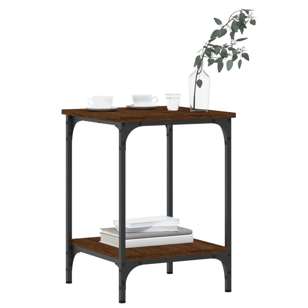Coffee Table Brown Oak 40x40x55 cm Engineered Wood