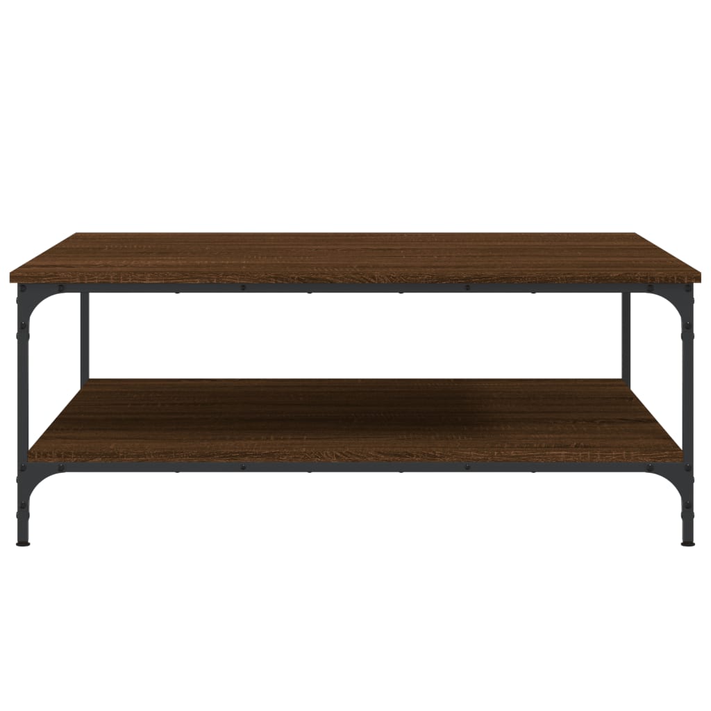 Coffee Table Brown Oak 100x100x40 cm Engineered Wood
