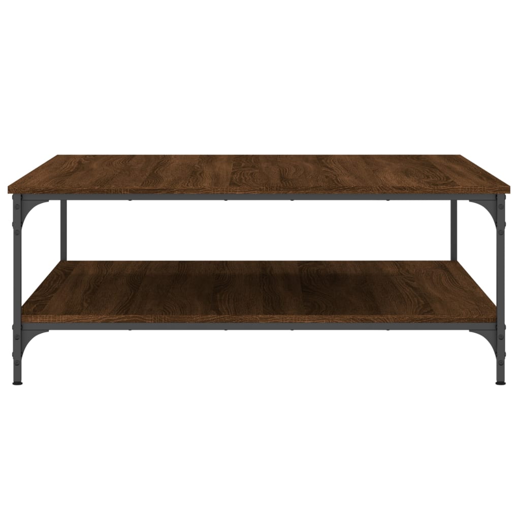 Coffee Table Brown Oak 100x100x40 cm Engineered Wood