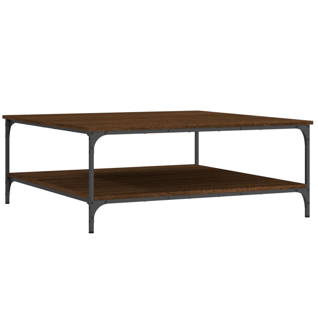 Coffee Table Brown Oak 100x100x40 cm Engineered Wood