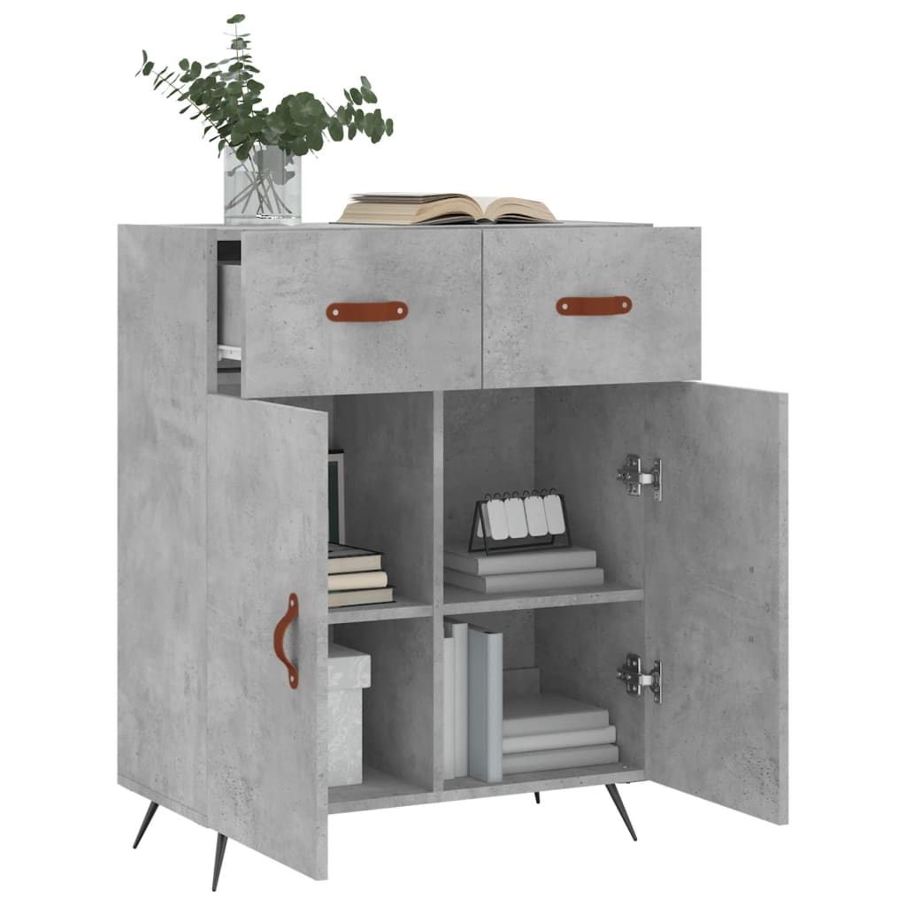 Sideboard Concrete Grey 69.5x34x90 cm Engineered Wood