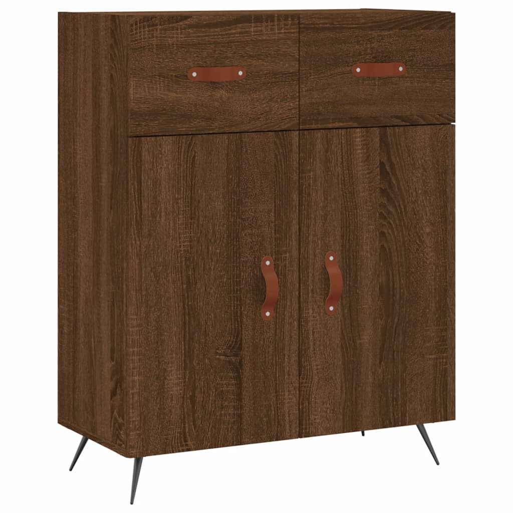 Sideboard Brown Oak 69.5x34x90 cm Engineered Wood